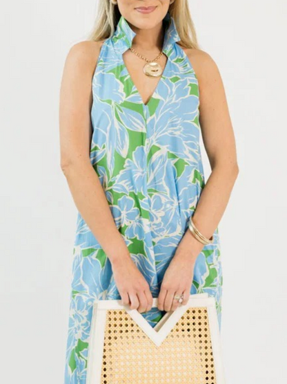 Green/Blue Floral Maxi