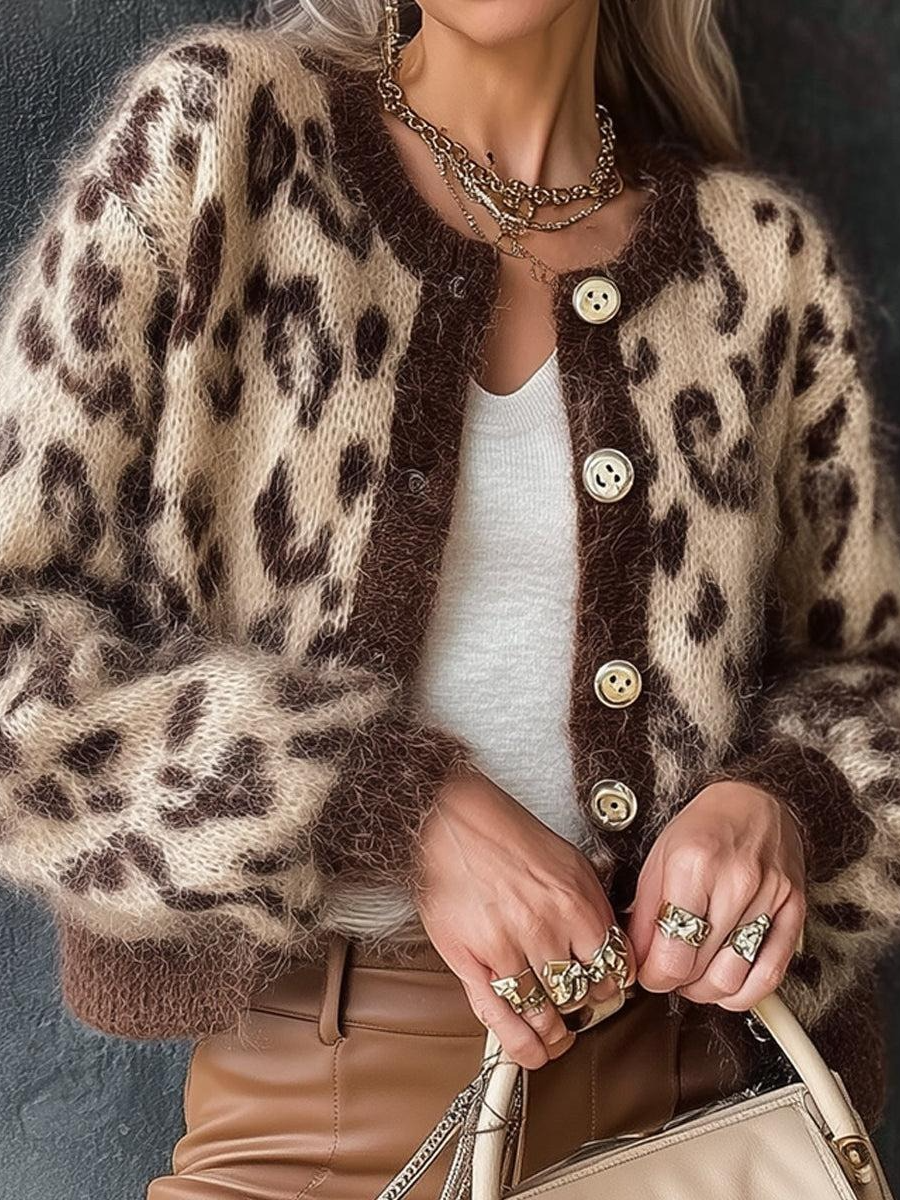 Wild Long Sleeve Leopard Cardigan