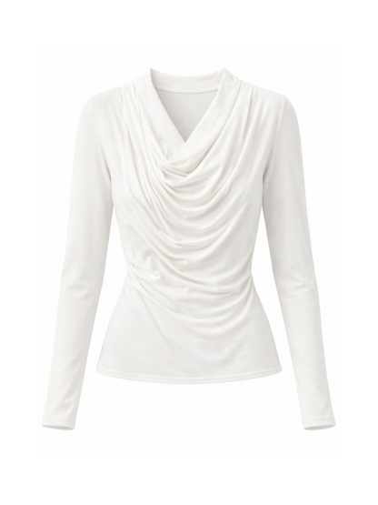 Cowl Neck Long Sleeve Top