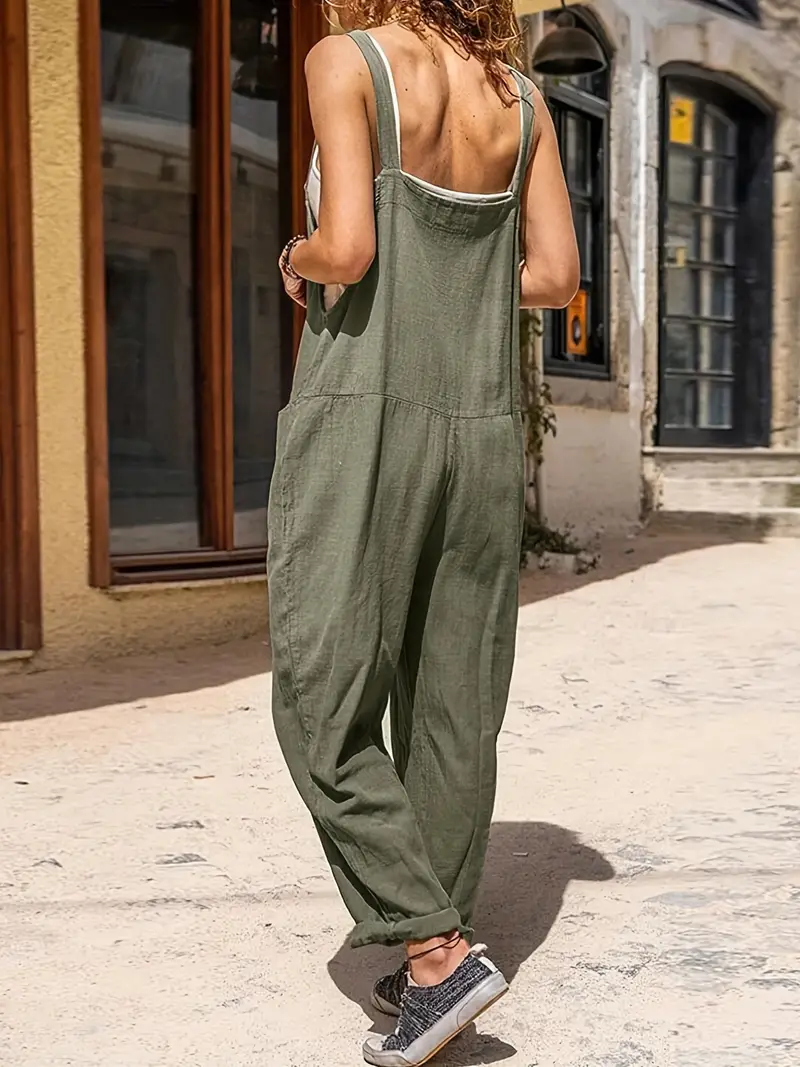 Pocket Front Overall Jumpsuit