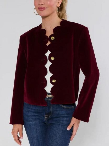 Joan Velvet Scalloped Jacket