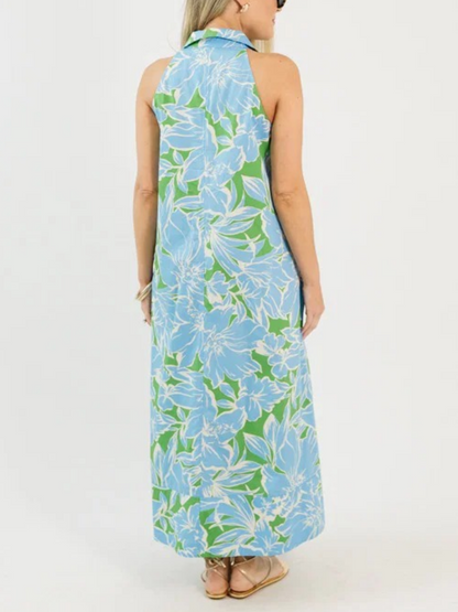 Green/Blue Floral Maxi