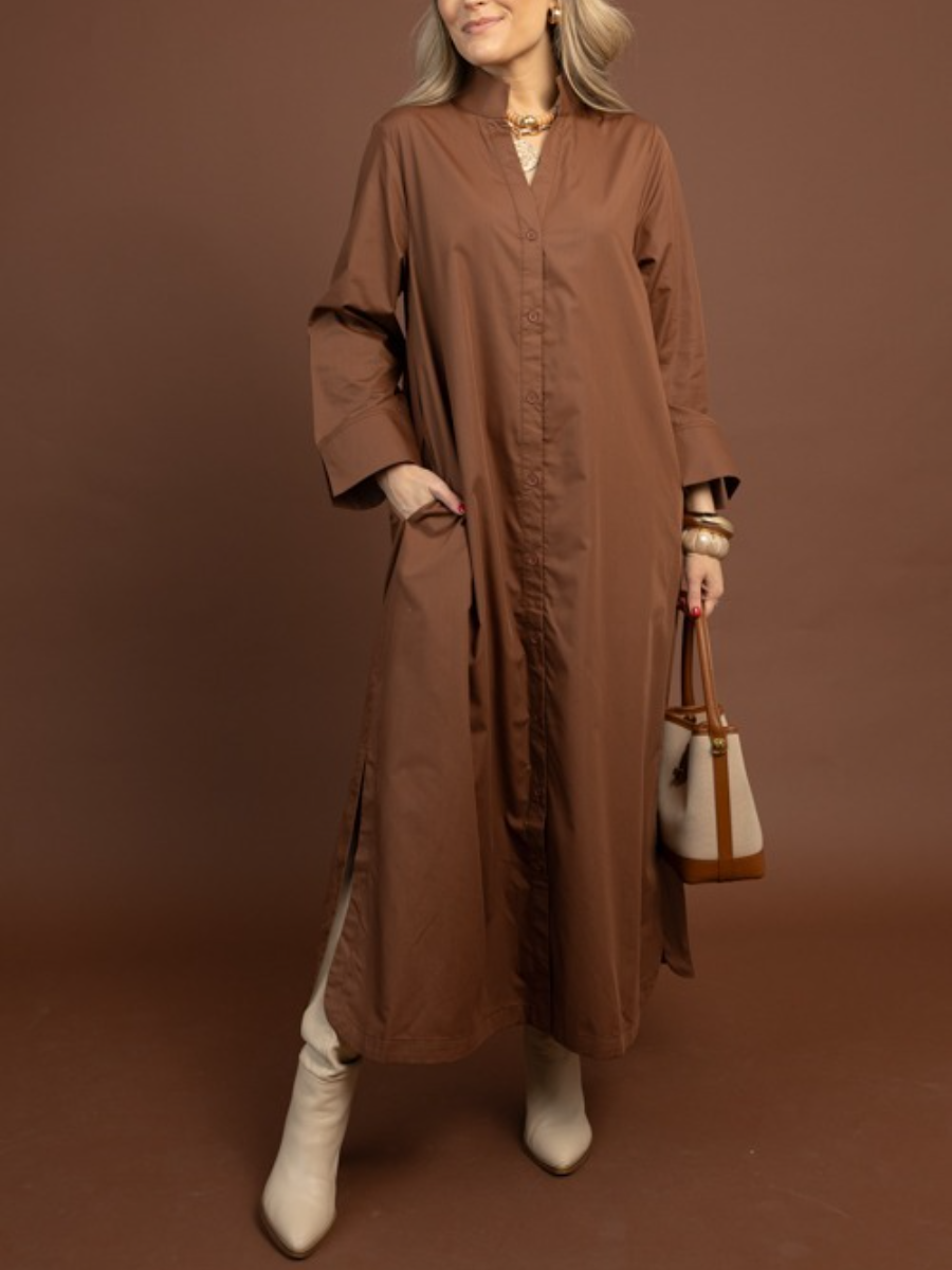 Maven Button Maxi Dress
