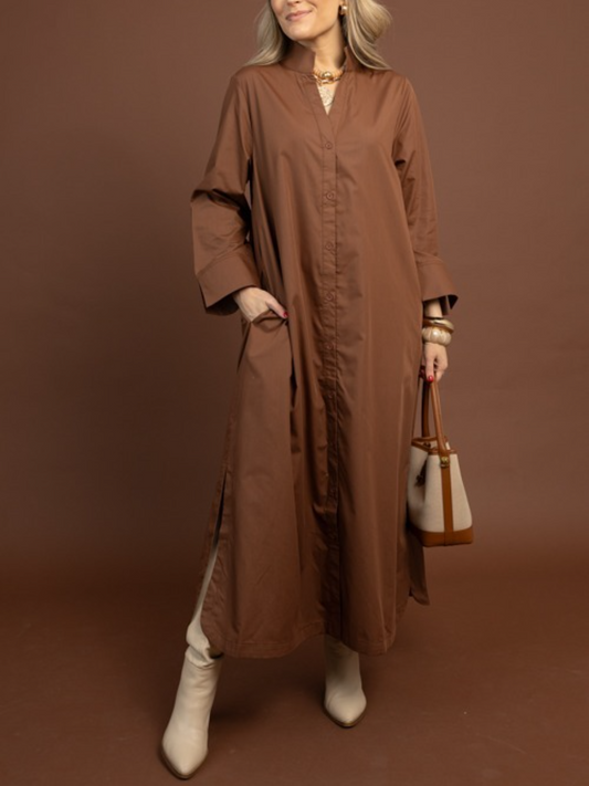 Maven Button Maxi Dress