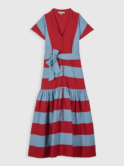 Bold Stripe Pattern Dress