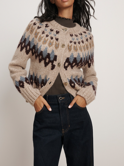 Fair Isle Knit Cardigan