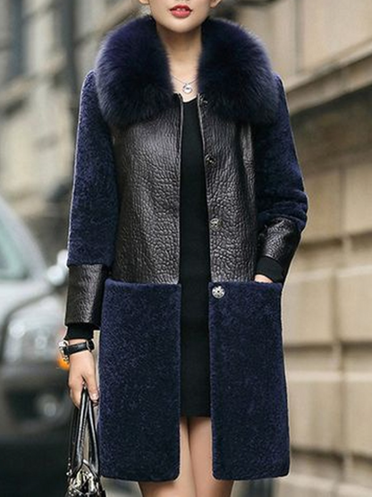 Contrast Leather With Plush