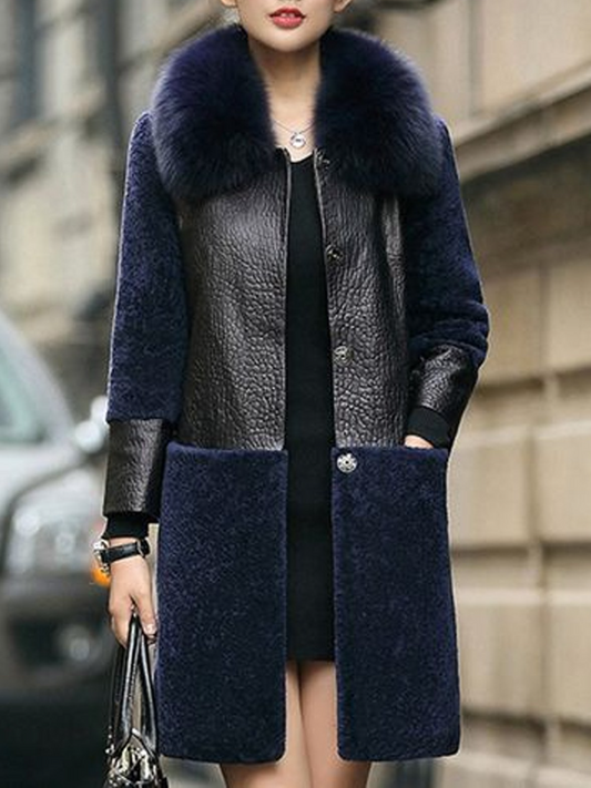 Contrast Leather With Plush