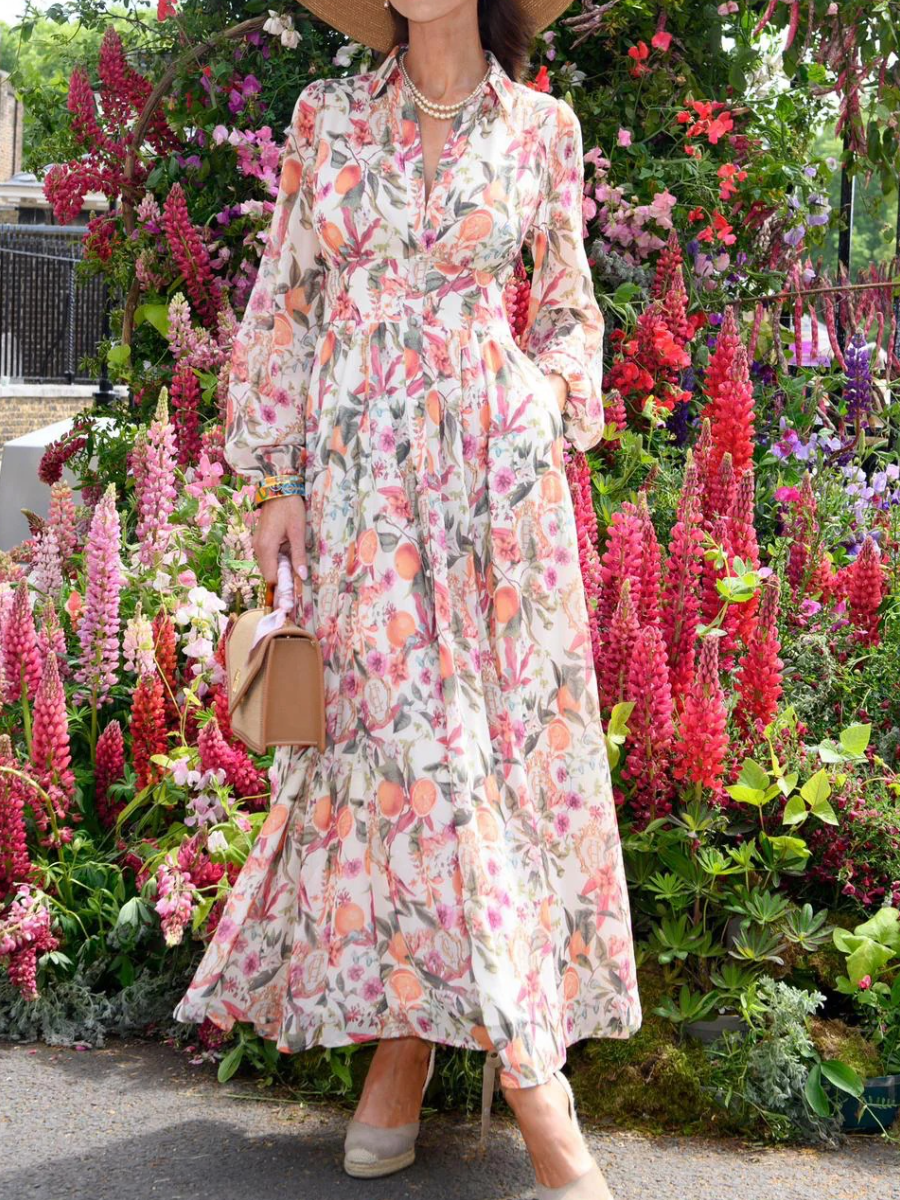 Paros Orangery Print Dress