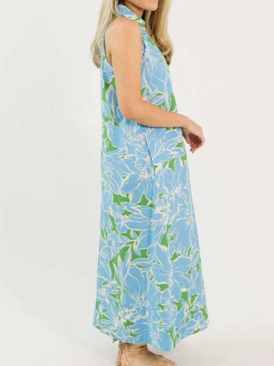 Green/Blue Floral Maxi