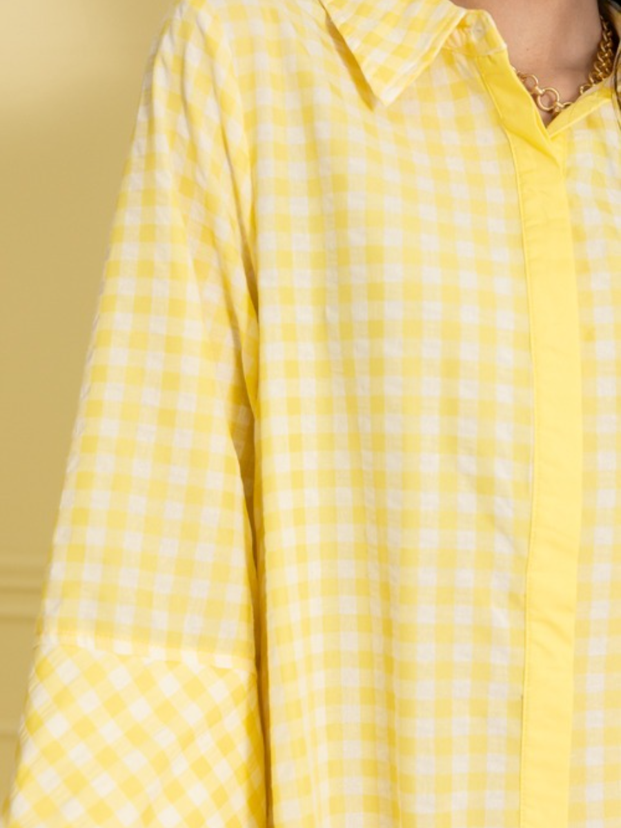 Gingham Collared Maxi Dress