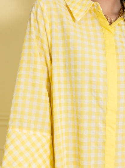 Gingham Collared Maxi Dress