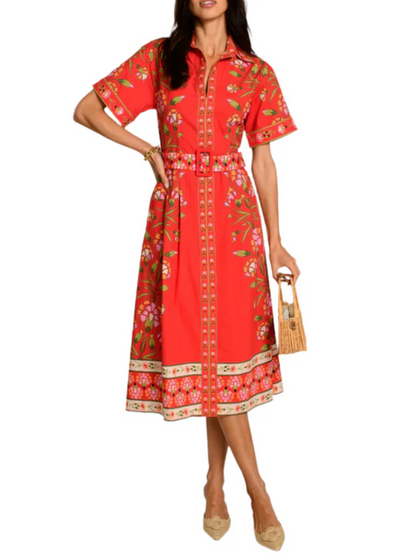 Indian Flower Poppy Dress