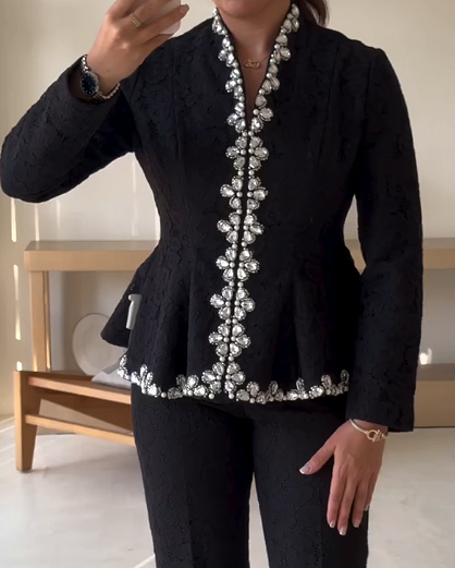 Demure Lace Black Jacket