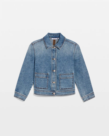 Cropped Denim Trucker Jacket