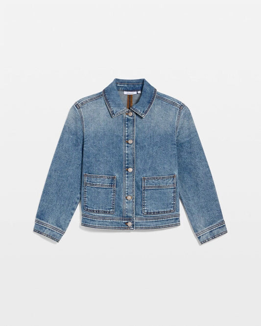 Cropped Denim Trucker Jacket