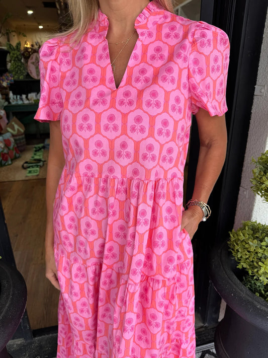 Mary Square Ivy Rosette Charm Dress