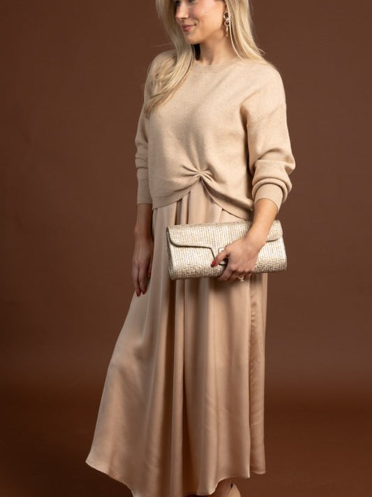 Layered Sweater Maxi Dress