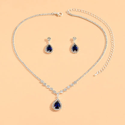 Teardrop Crystal Jewelry Set