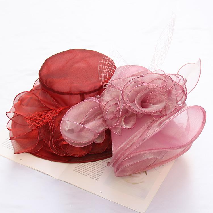 Women's Wide Brim Church Bridal Tea Party Wedding Hat