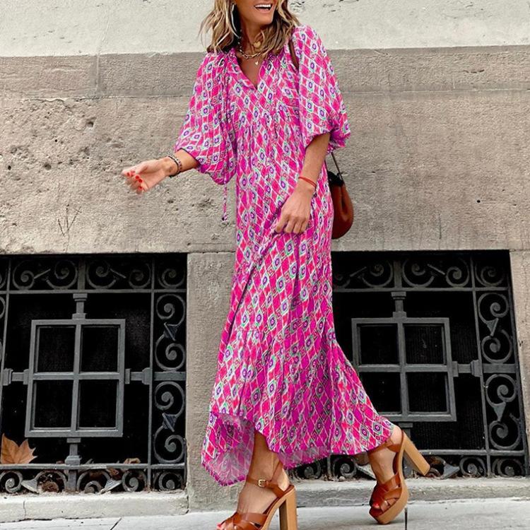 Floral Loose Casual Maxi Dress