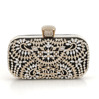 Sparkling Floral Rhinestone Clutch