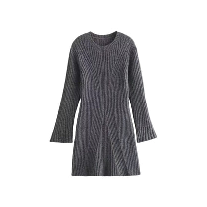 Fashion Threaded Knit Dress