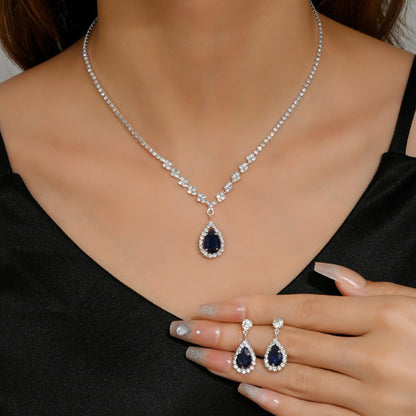 Teardrop Crystal Jewelry Set