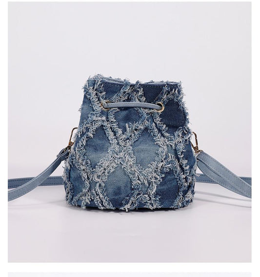 Drawstring Tassel Shoulder Bag