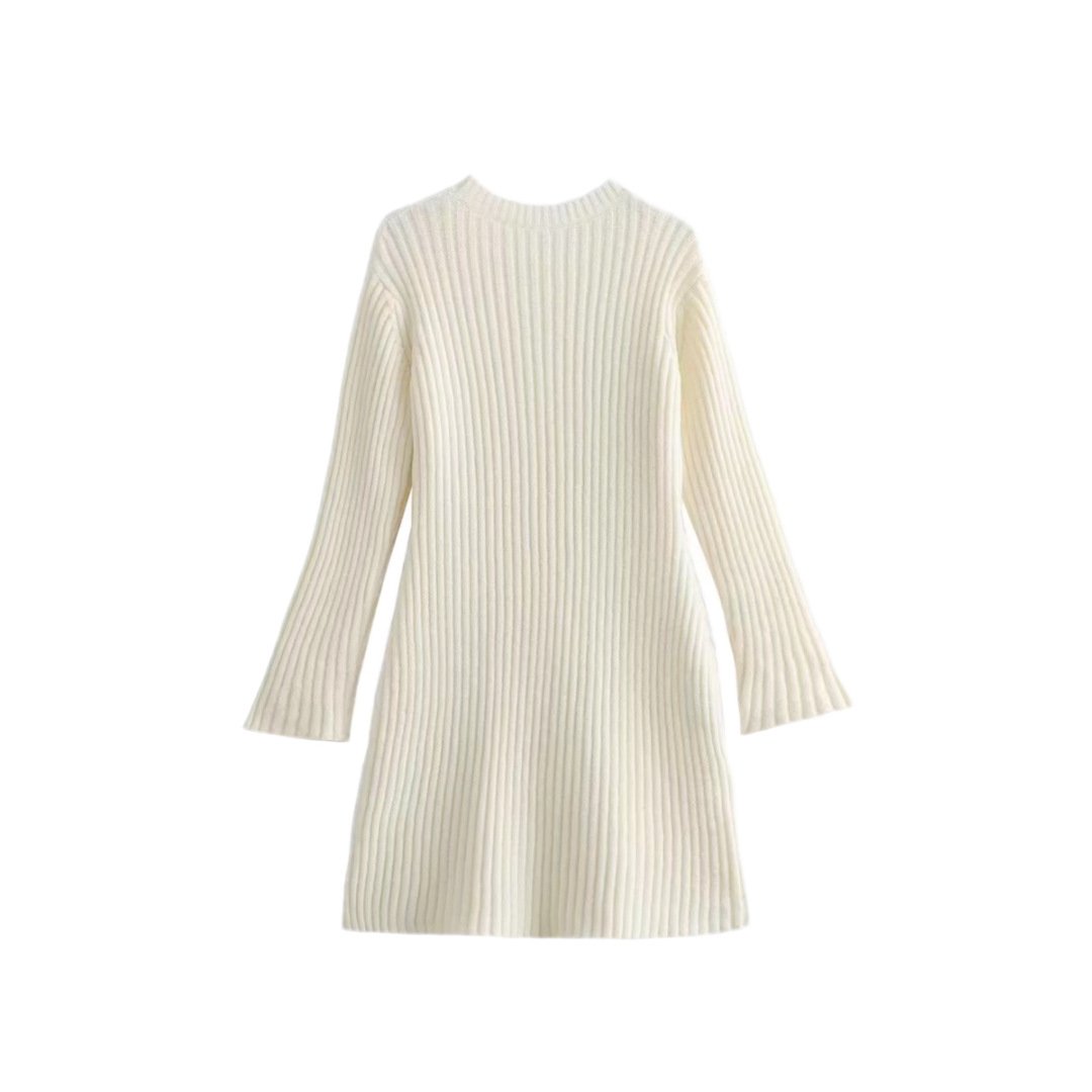 Fashion Threaded Knit Dress