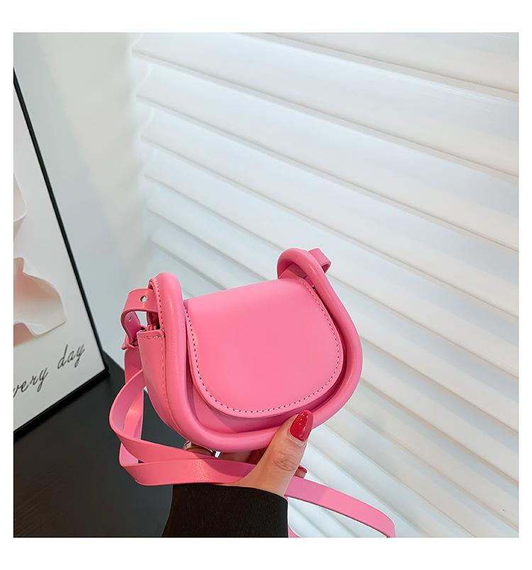 Candy-colored Mini Saddle Bag