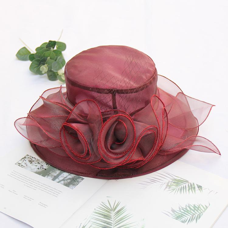 Women's Wide Brim Church Bridal Tea Party Wedding Hat