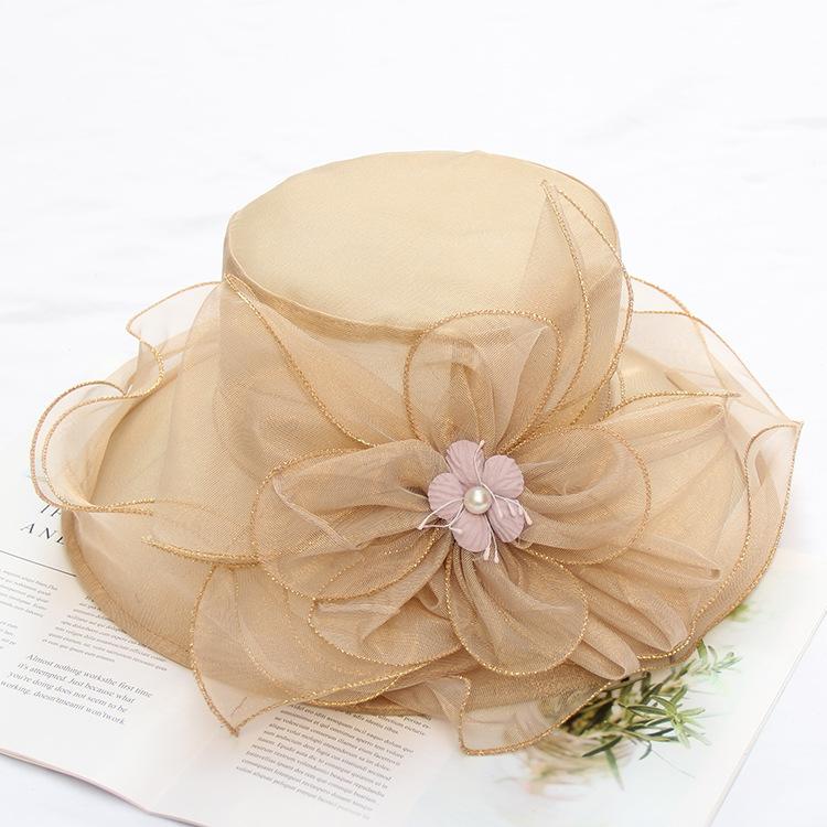 Women's Wide Brim Church Bridal Tea Party Wedding Hat