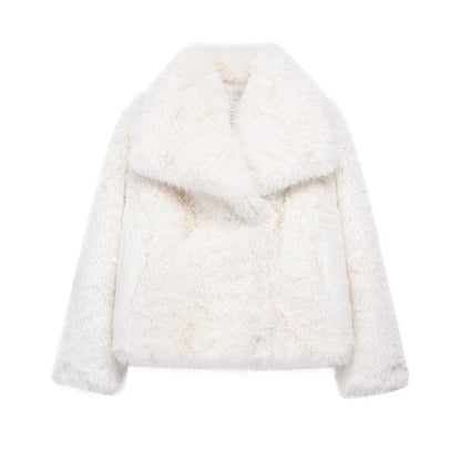 Fashion Loose Faux Fur Warm Short Coat