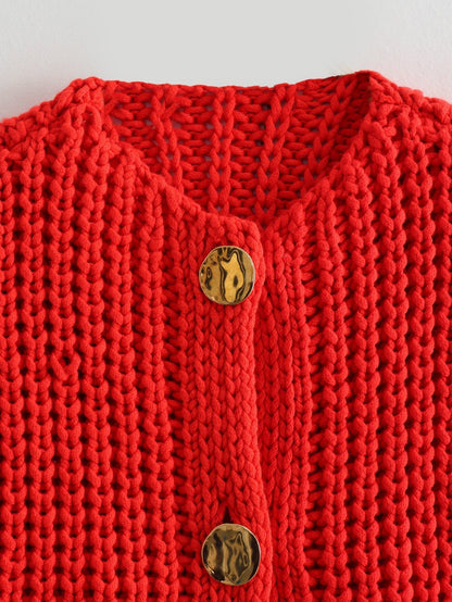 Chic Button Knit Cardigan