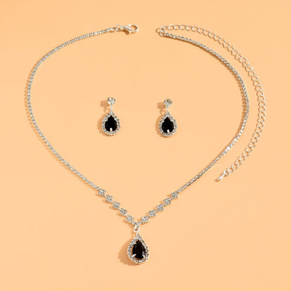 Teardrop Crystal Jewelry Set