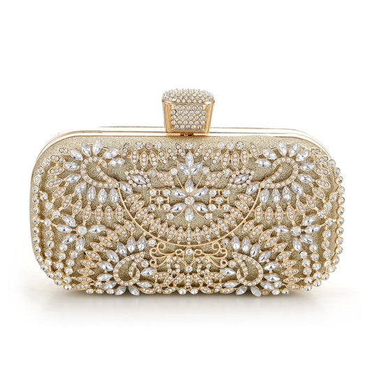 Sparkling Floral Rhinestone Clutch