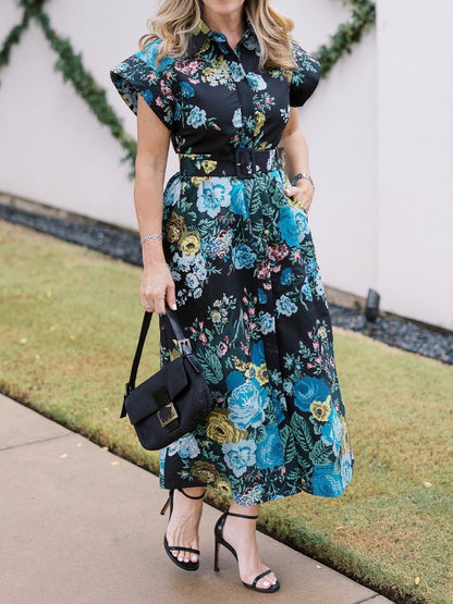 The Floral Fall Maxi Dress