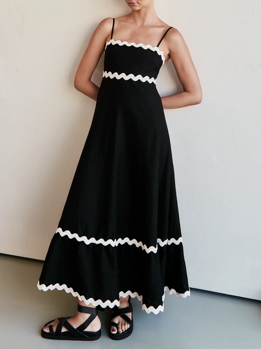 Lace-Stitching Elegant Sling Dress