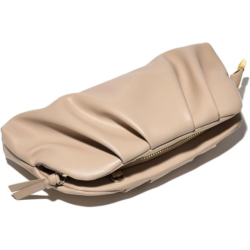 Soft Pleated PU Evening Clutch