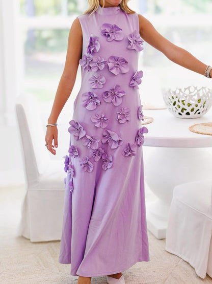 Gorgeous Flower Sleeveless Maxi Dress