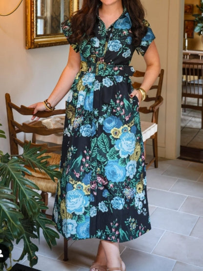 The Floral Fall Maxi Dress