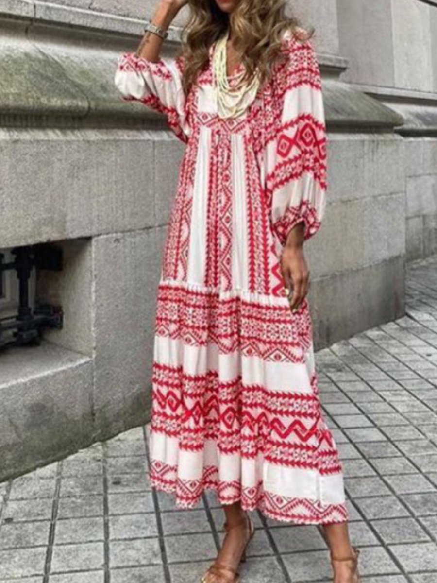 Floral Loose Casual Maxi Dress