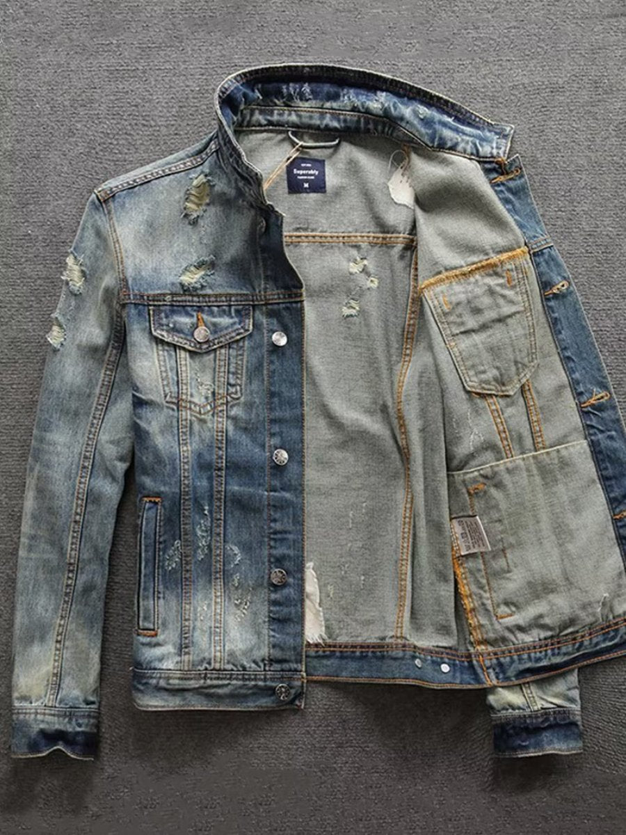 Vintage Distressed Denim Jacket