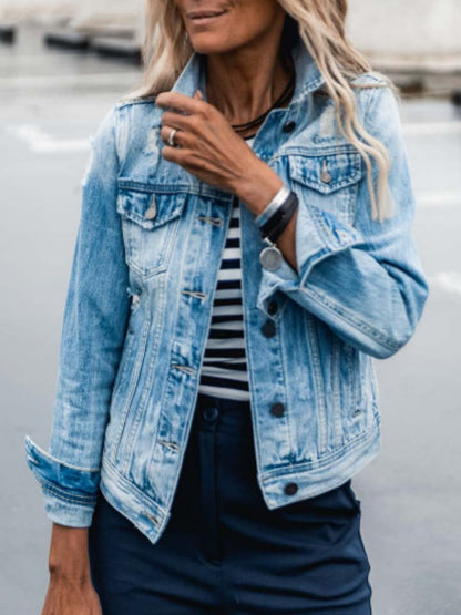 Vintage Distressed Denim Jacket